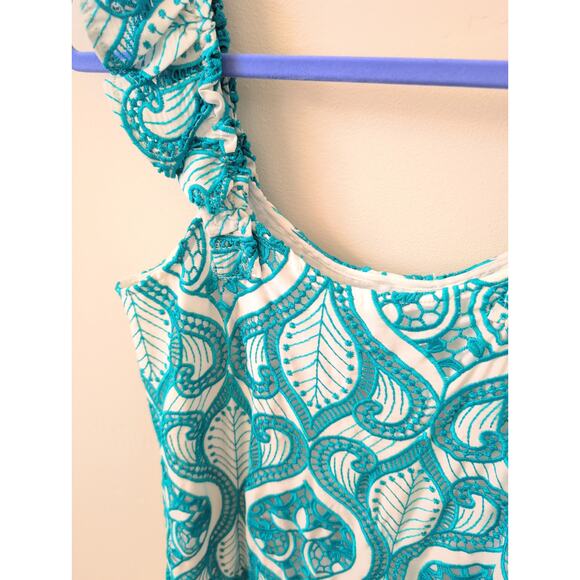 BTLF Embroidered Flutter Strap Midi Dress size S - Picture 4 of 6